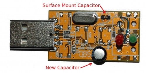 USB Sound card wrong capacitor image